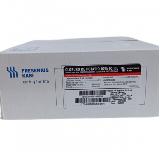 CLORURO POTASIO 10% 10ML CAJA 100UNID